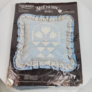 Vintage Charmin Net Darning Kit #37-4 Tulip Basket by Janlynn